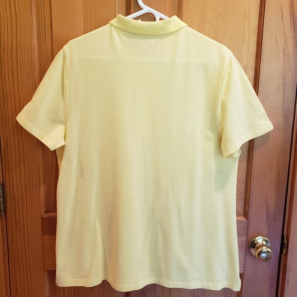 Rogers Women's Yellow Cotton Pique Polo Shirt, Size: XL - Picture 6 of 15